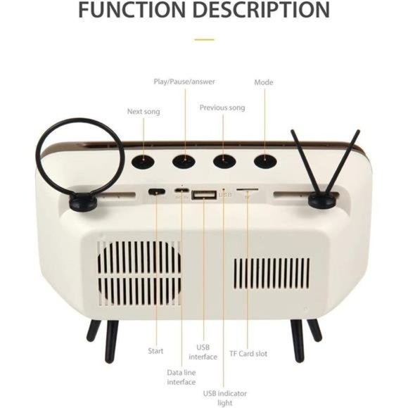 Wireless Bluetooth Speakers Retro TV Style Stand Holder, Cartoon Desktop Bracket - Picture 6 of 6